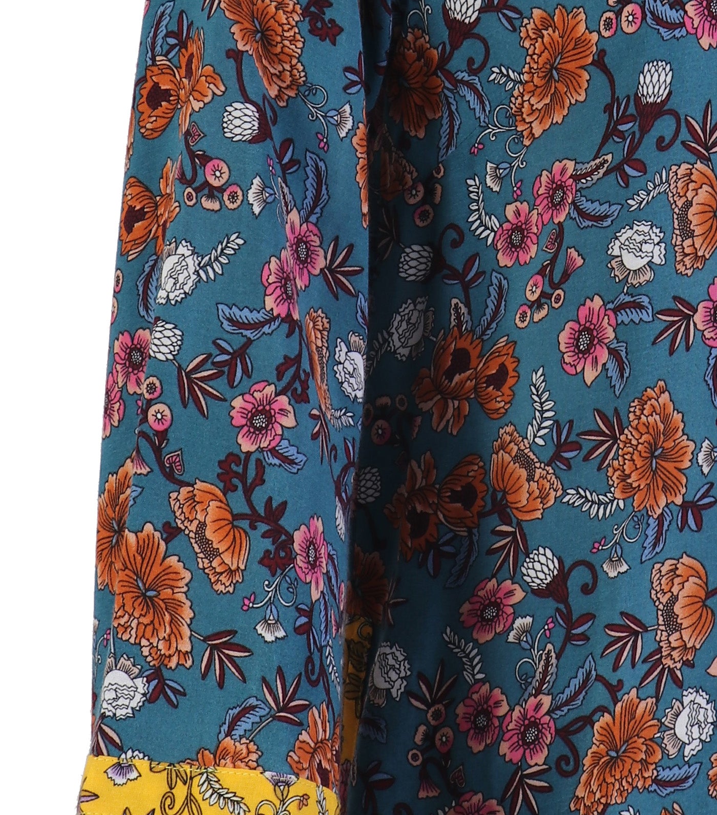 Lotus Resortwear Jo Long Sleeves Multicolor Print Top Blue
