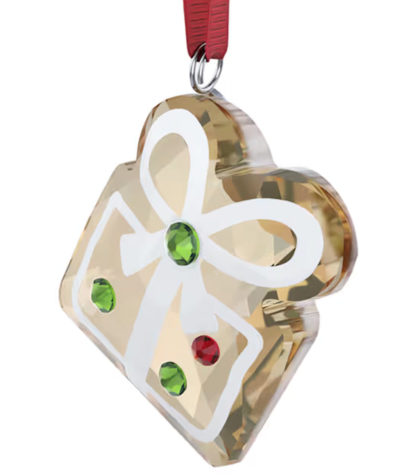 Holiday Cheers Gingerbread Gift Ornament Gold Tone