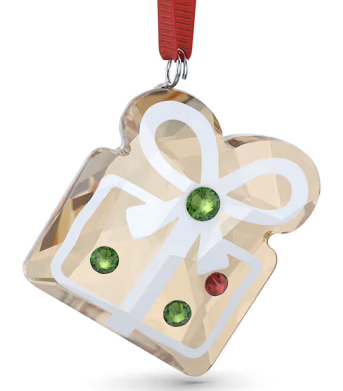 Holiday Cheers Gingerbread Gift Ornament Gold Tone