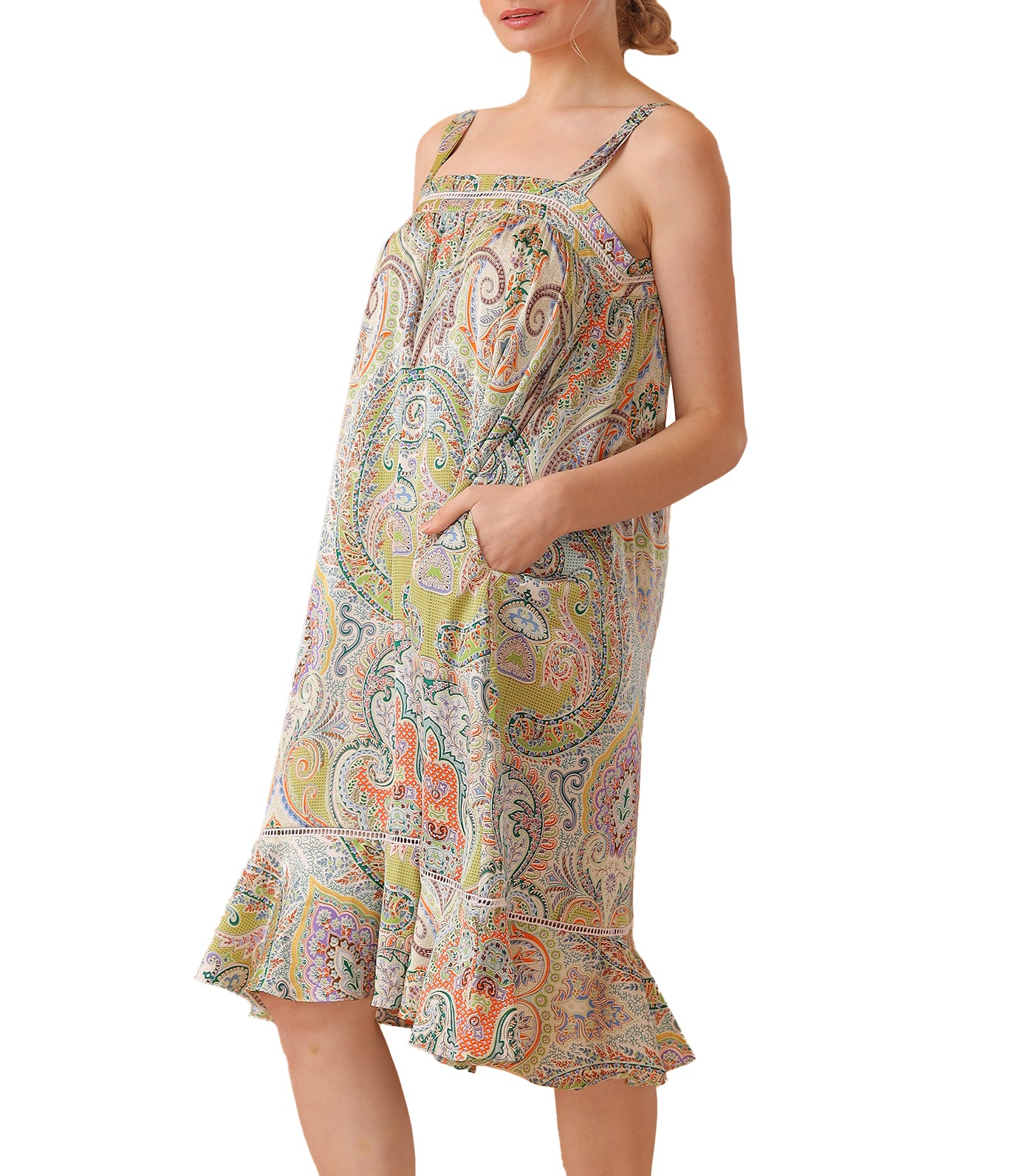 Abby Housedress in Blue Multicolor