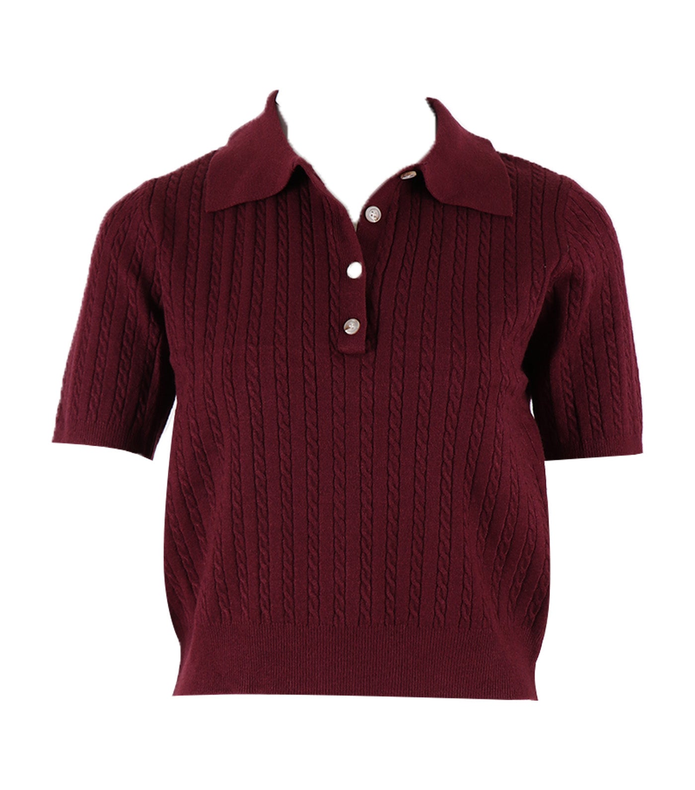 Brana Knitted Blouse Maroon