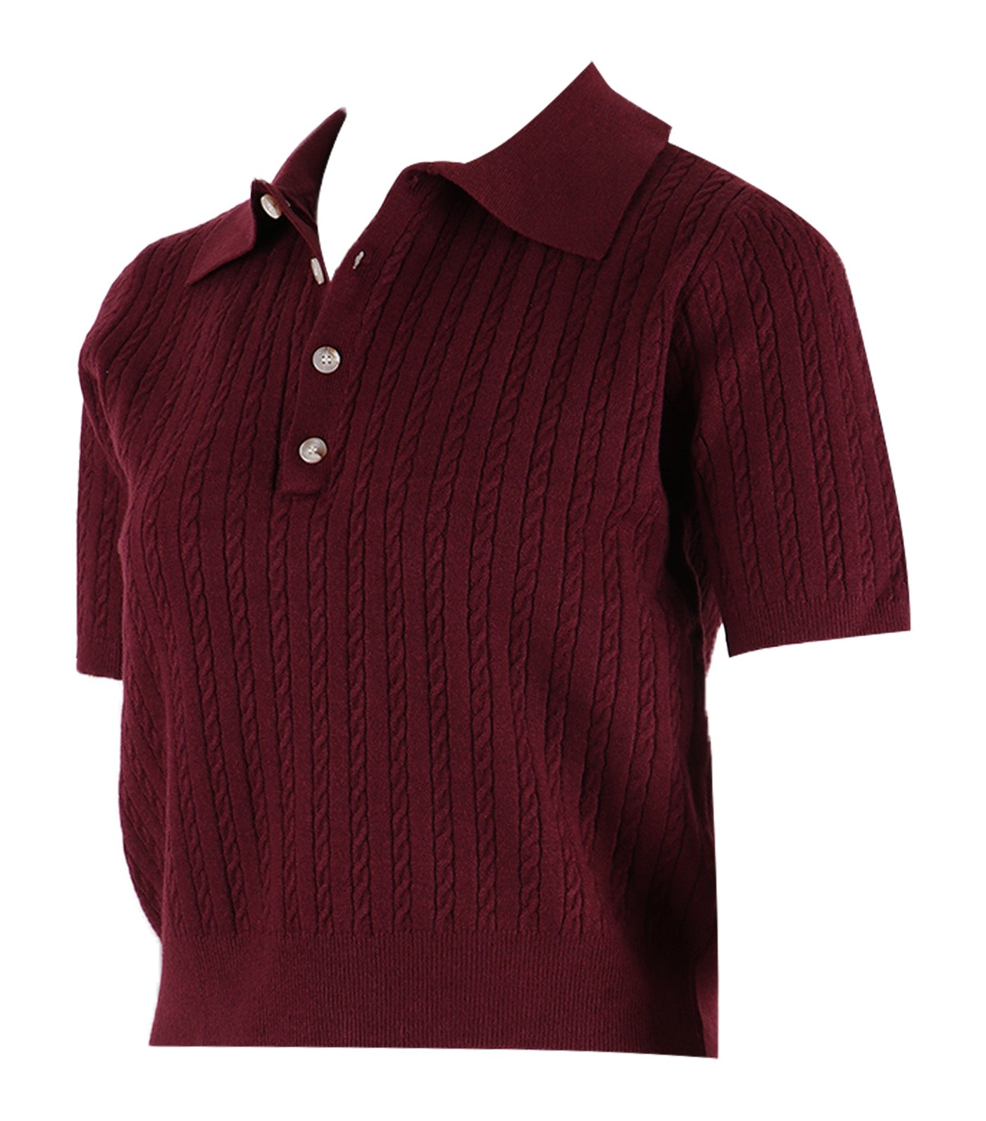 Brana Knitted Blouse Maroon