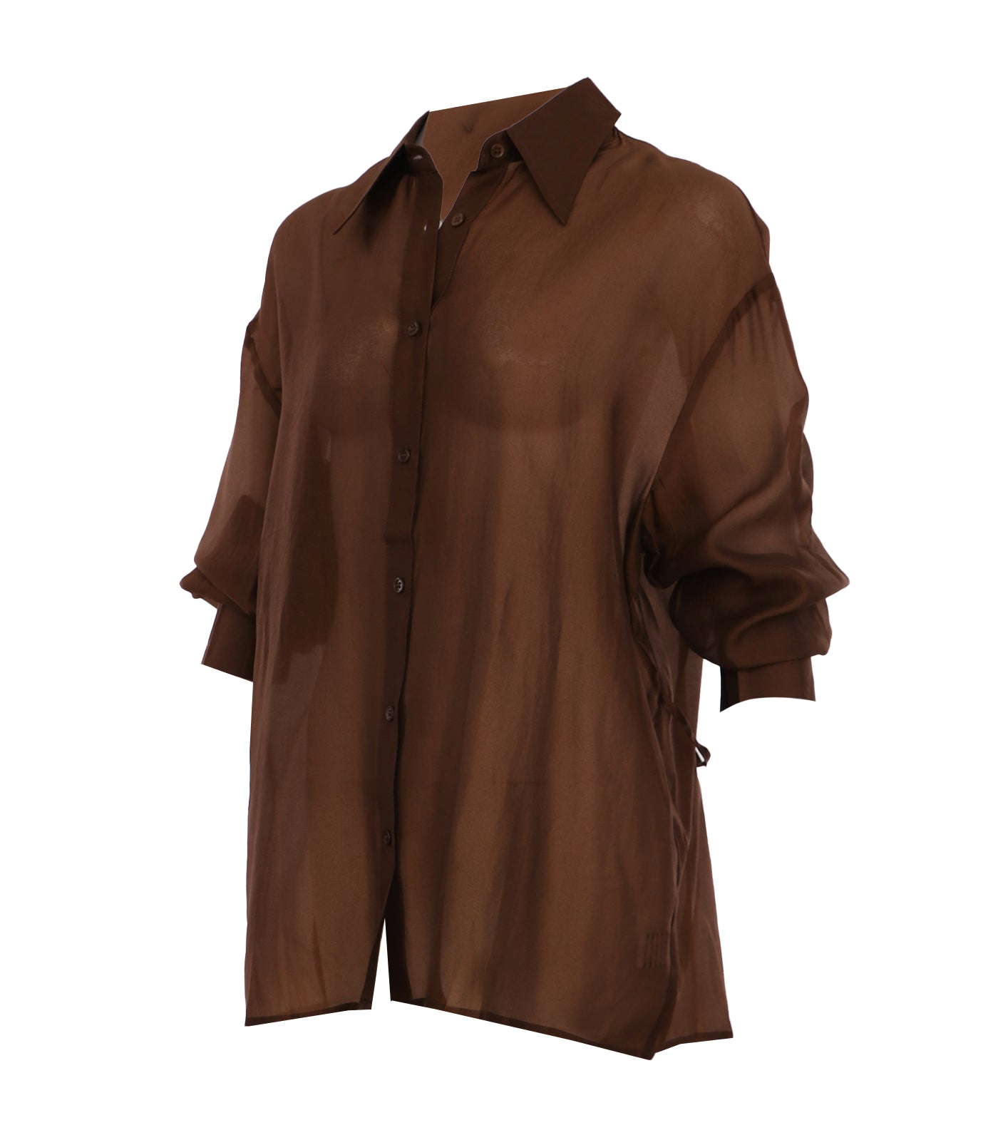 Zaila Oversize Sheer Polo Brown