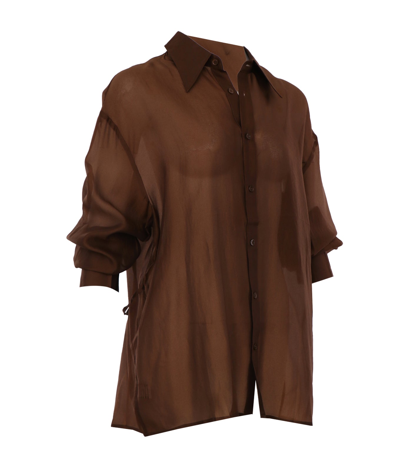 Zaila Oversize Sheer Polo Brown