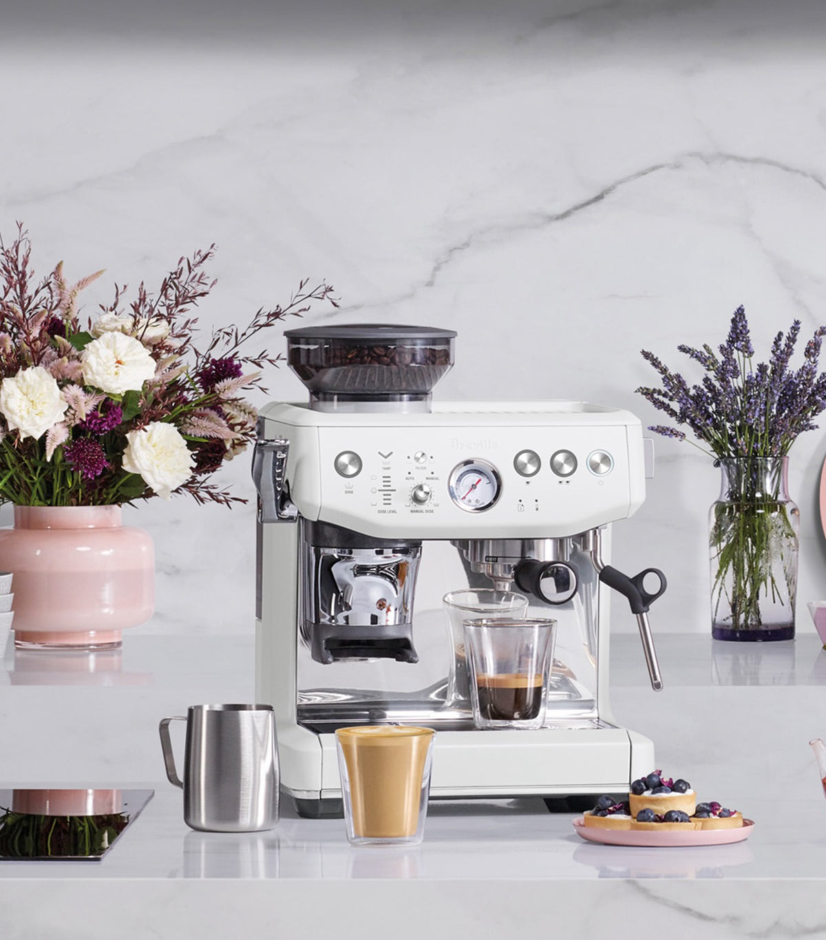 the Barista Express® Impress Sea Salt