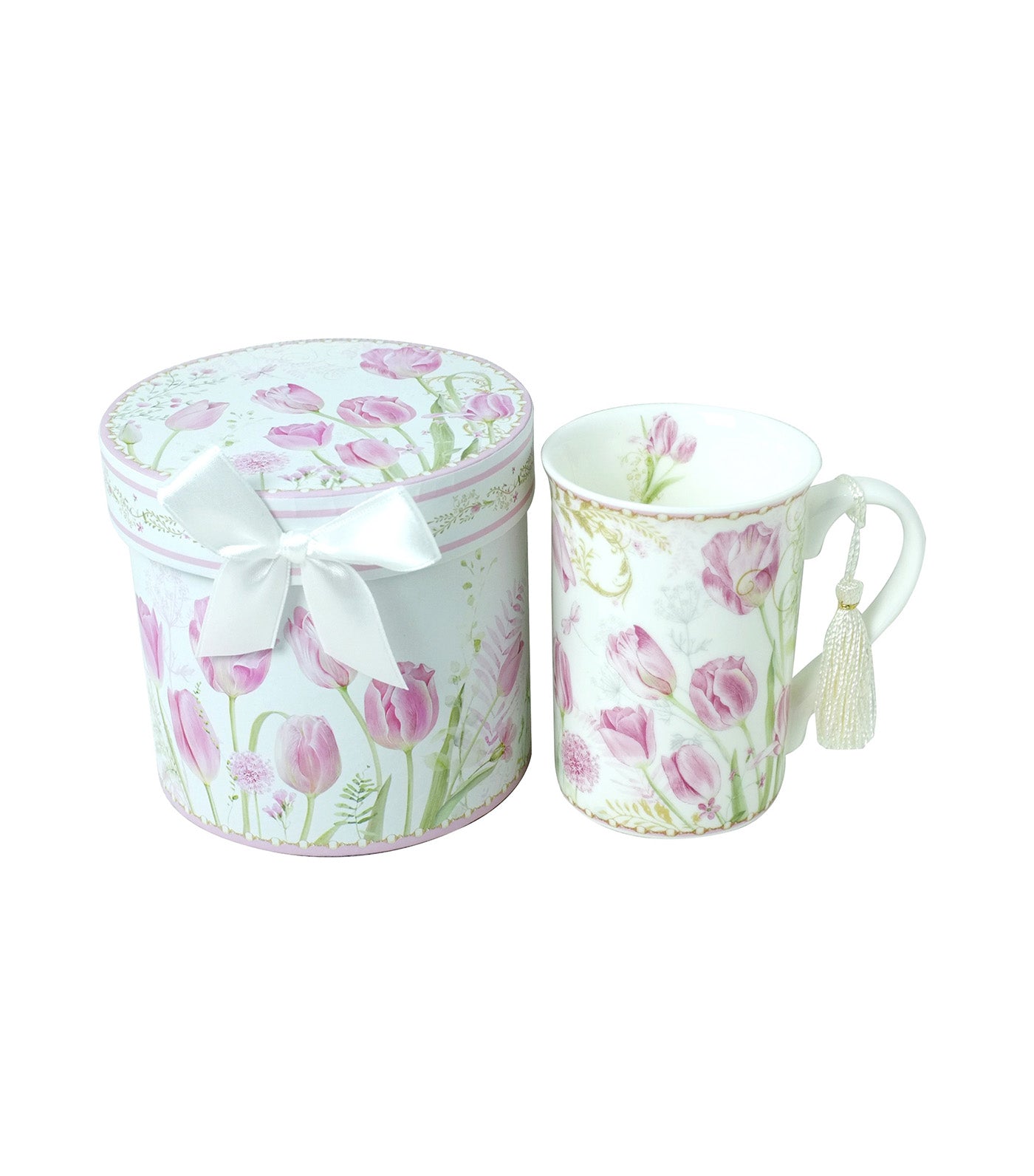 Sugarplum Lifestyle Pink Tulips Collection Tall Mug