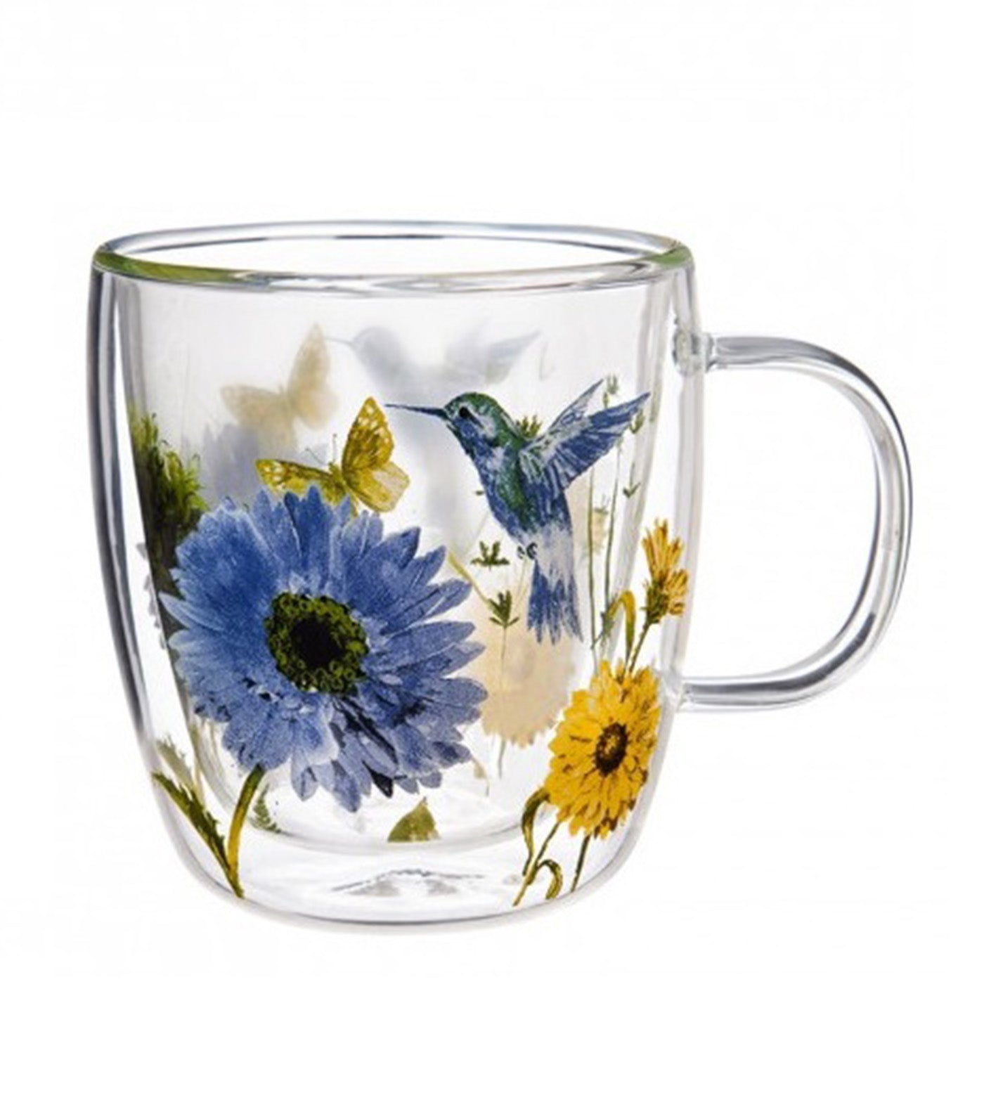 Sugarplum Lifestyle Floral Garden Glass Café Cup