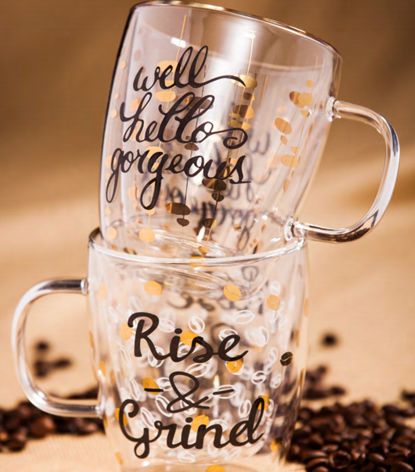 Sugarplum Lifestyle Rise & Shine Glass Café Cup