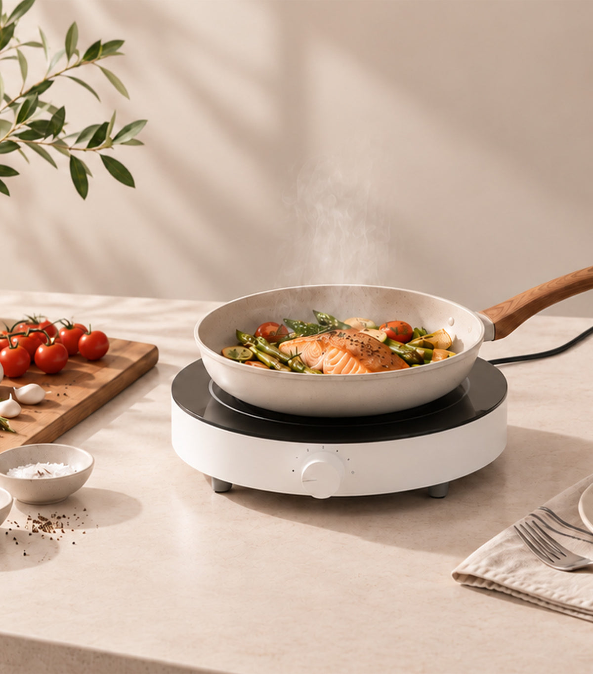 Portable Induction Cooker White/Black