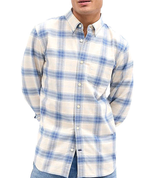 Oxford Shirt in Standard Fit Chino Blue Plaid