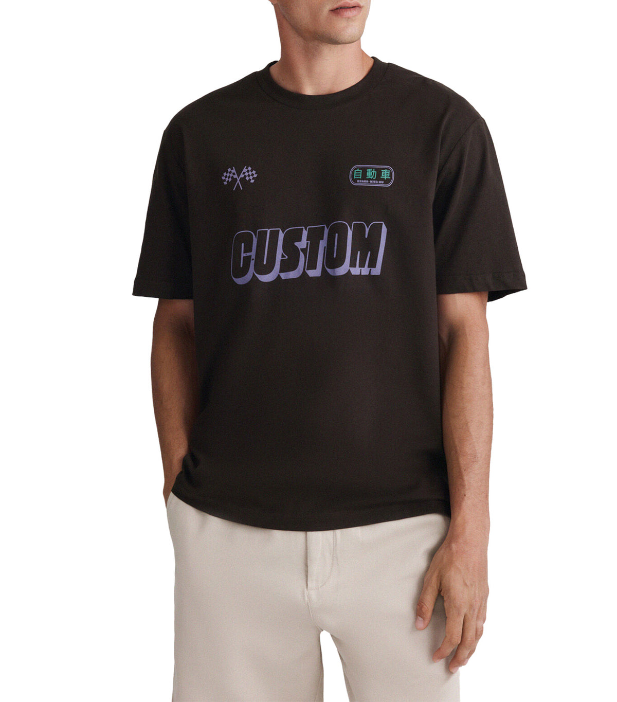 Race on Custom T-Shirt Dark Brown
