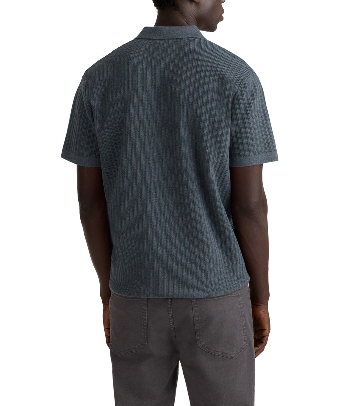 Vertical Structure Polo Shirt Blues