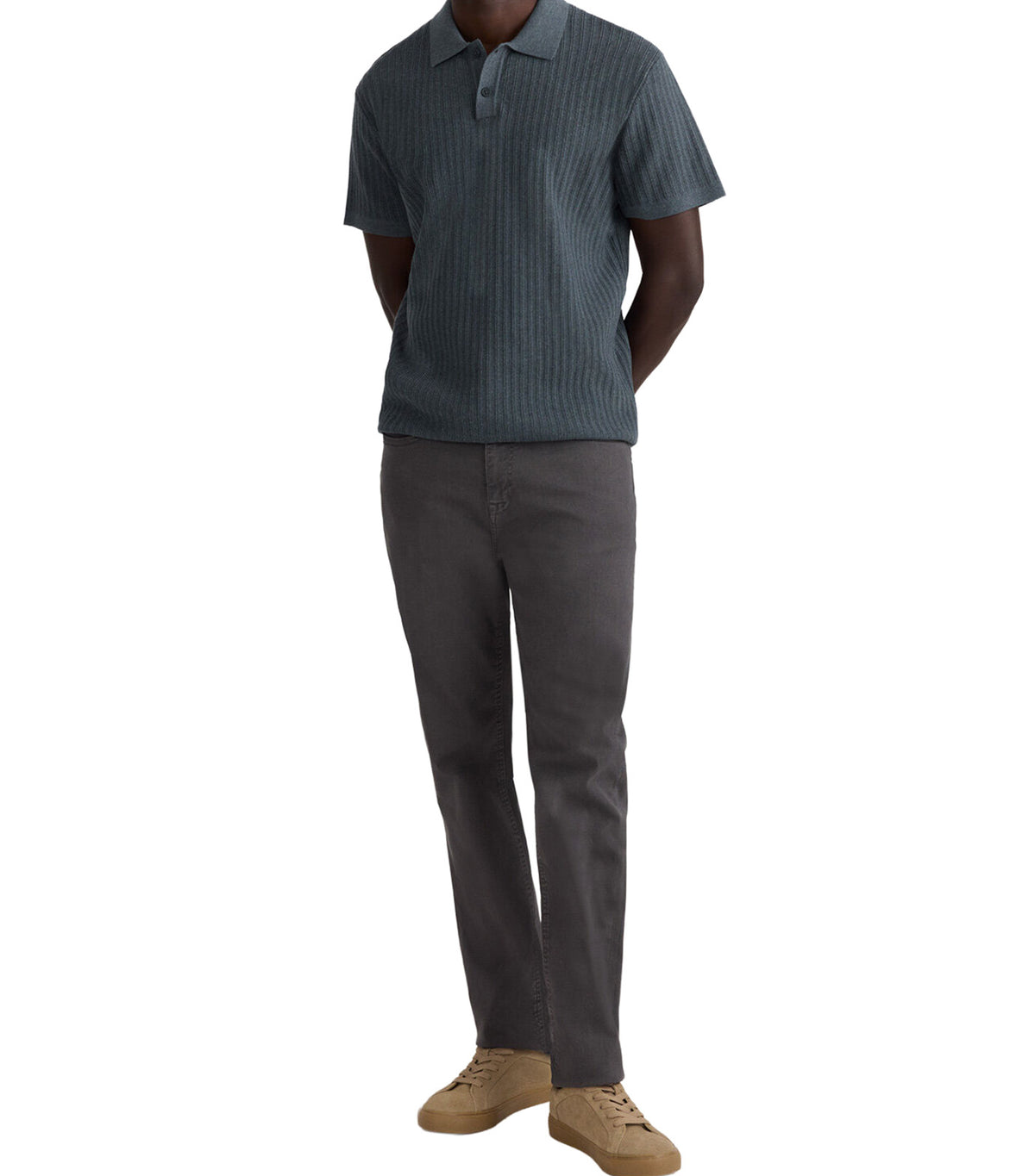 Vertical Structure Polo Shirt Blues