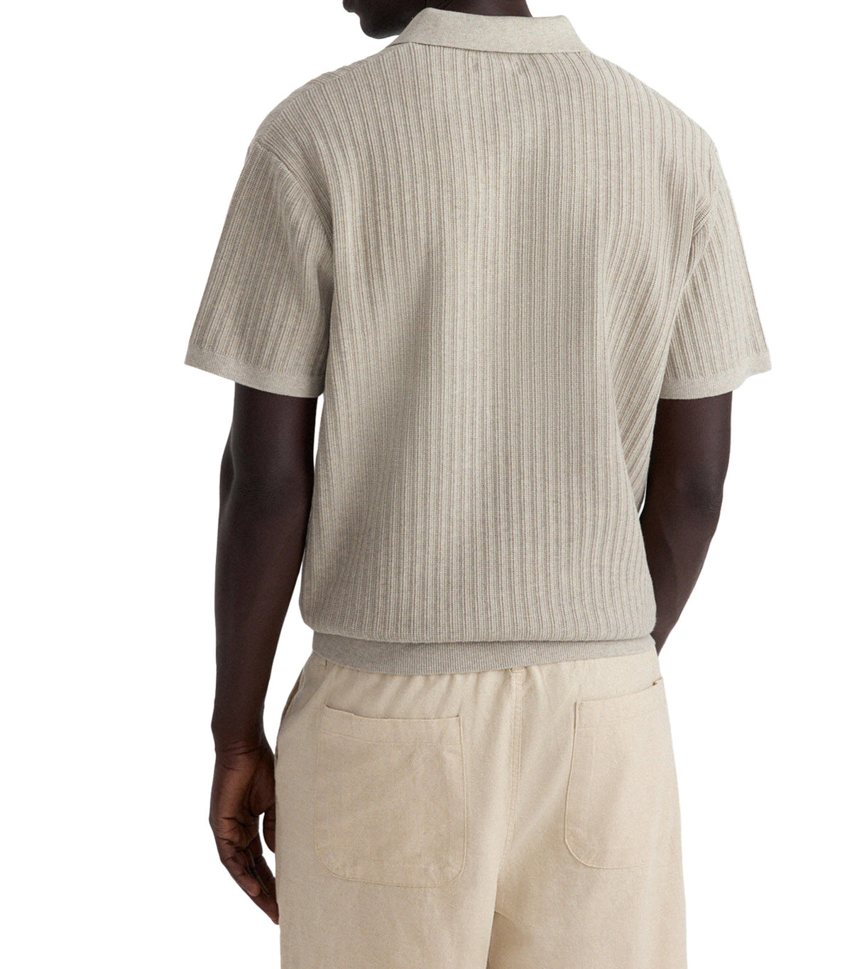 Vertical Structure Polo Shirt Sand