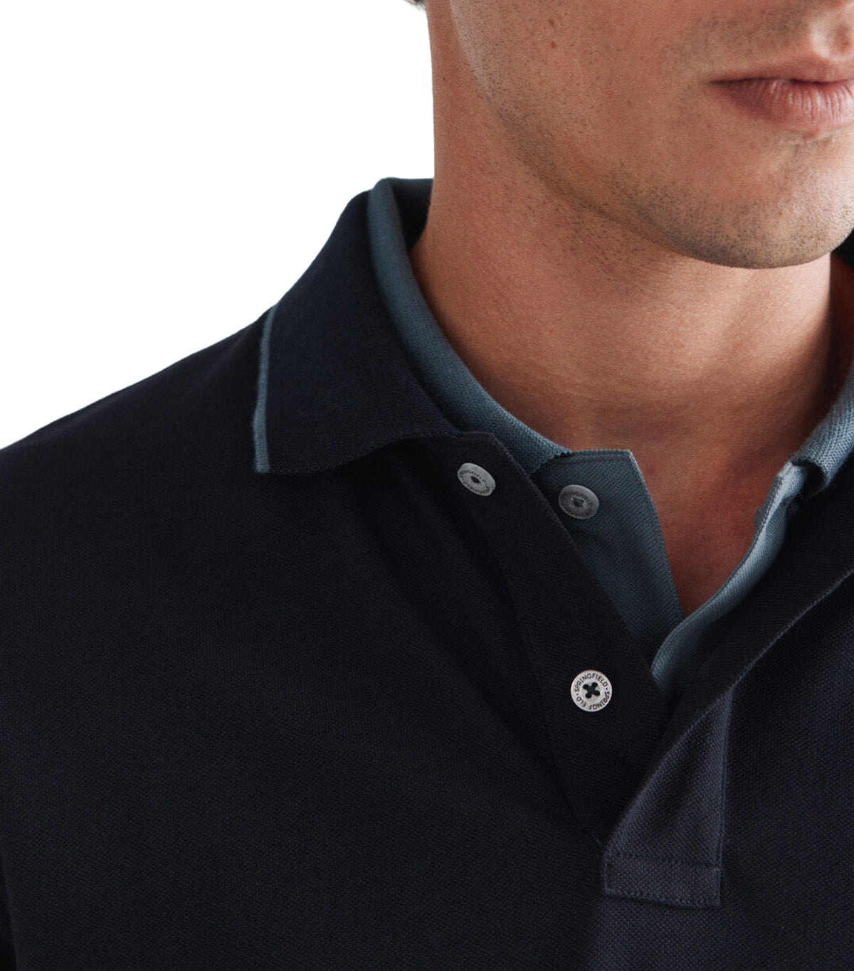 Slim Fit Pique Polo Shirt Navy