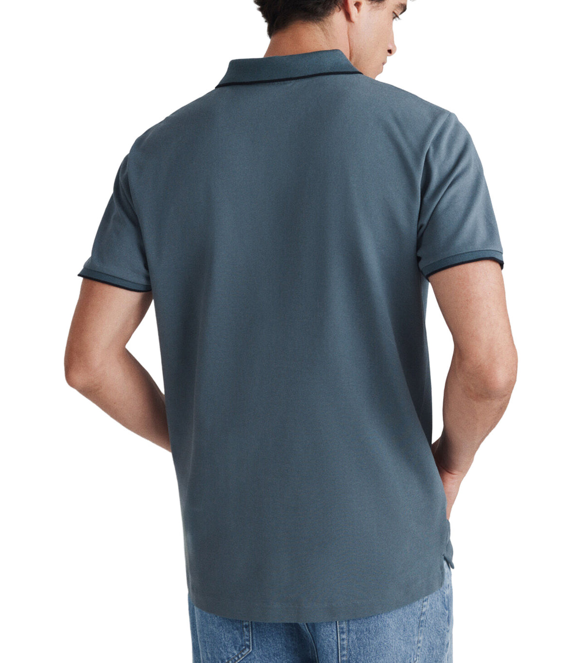 Slim Fit Pique Polo Shirt Blues