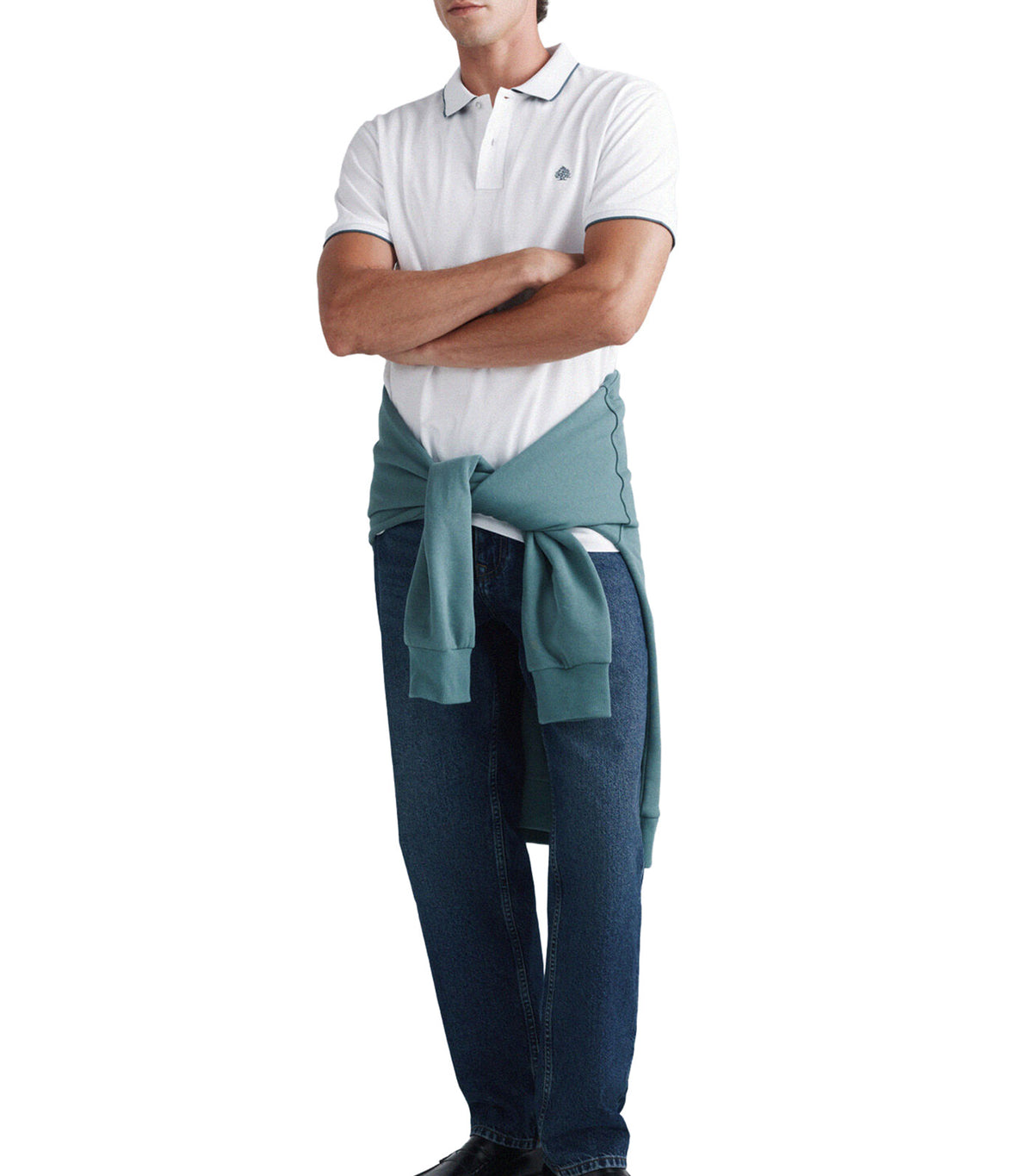 Slim Fit Pique Polo Shirt White