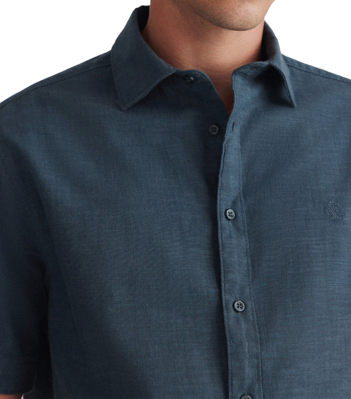 Short-Sleeved Shirt with Turn-Up Blues