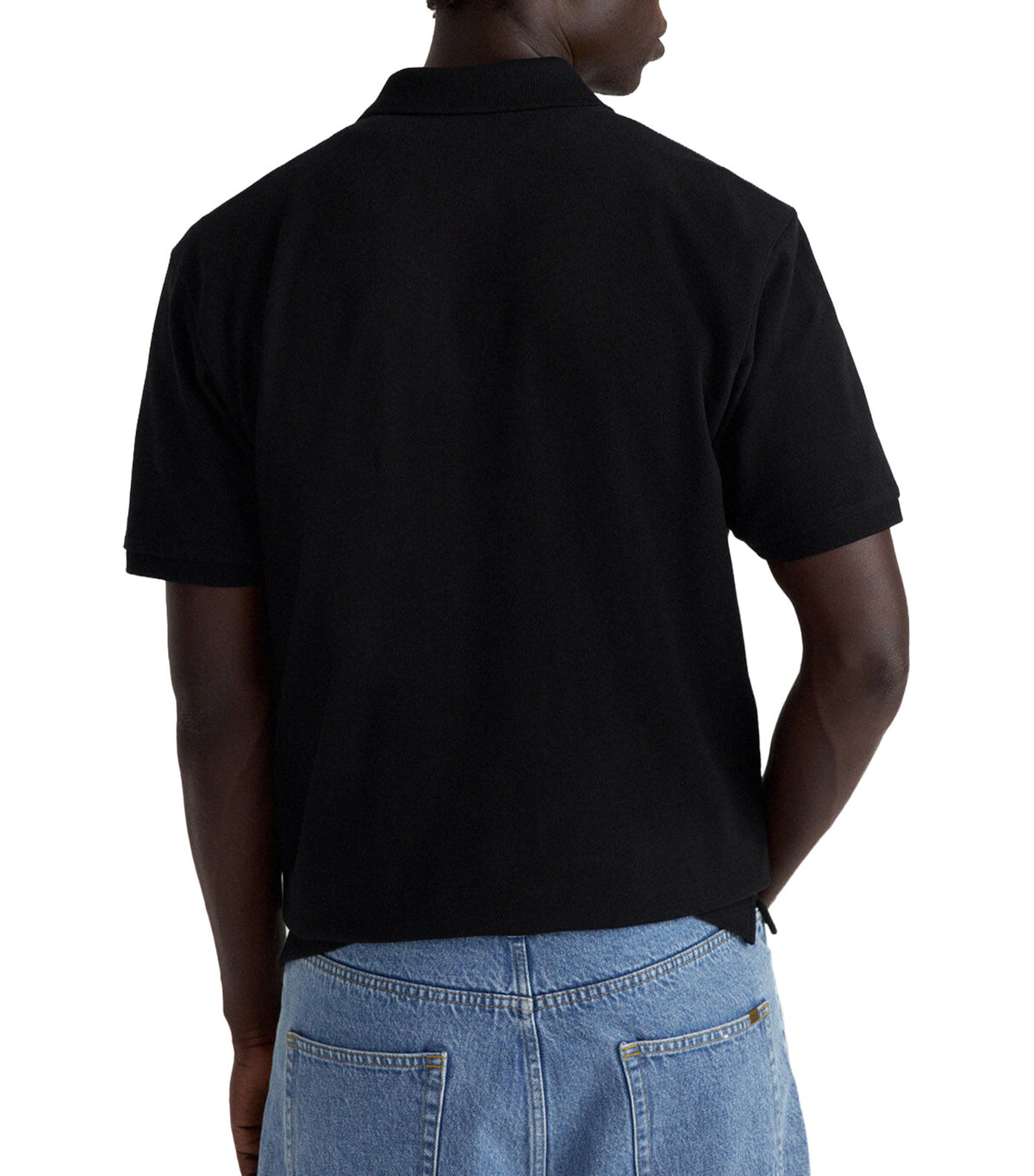 Basic Piqué Polo Shirt Black