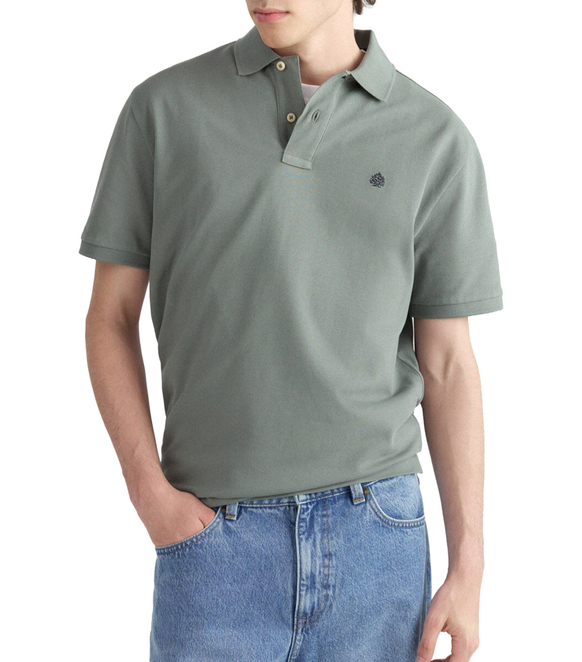 Basic Piqué Polo Shirt Green