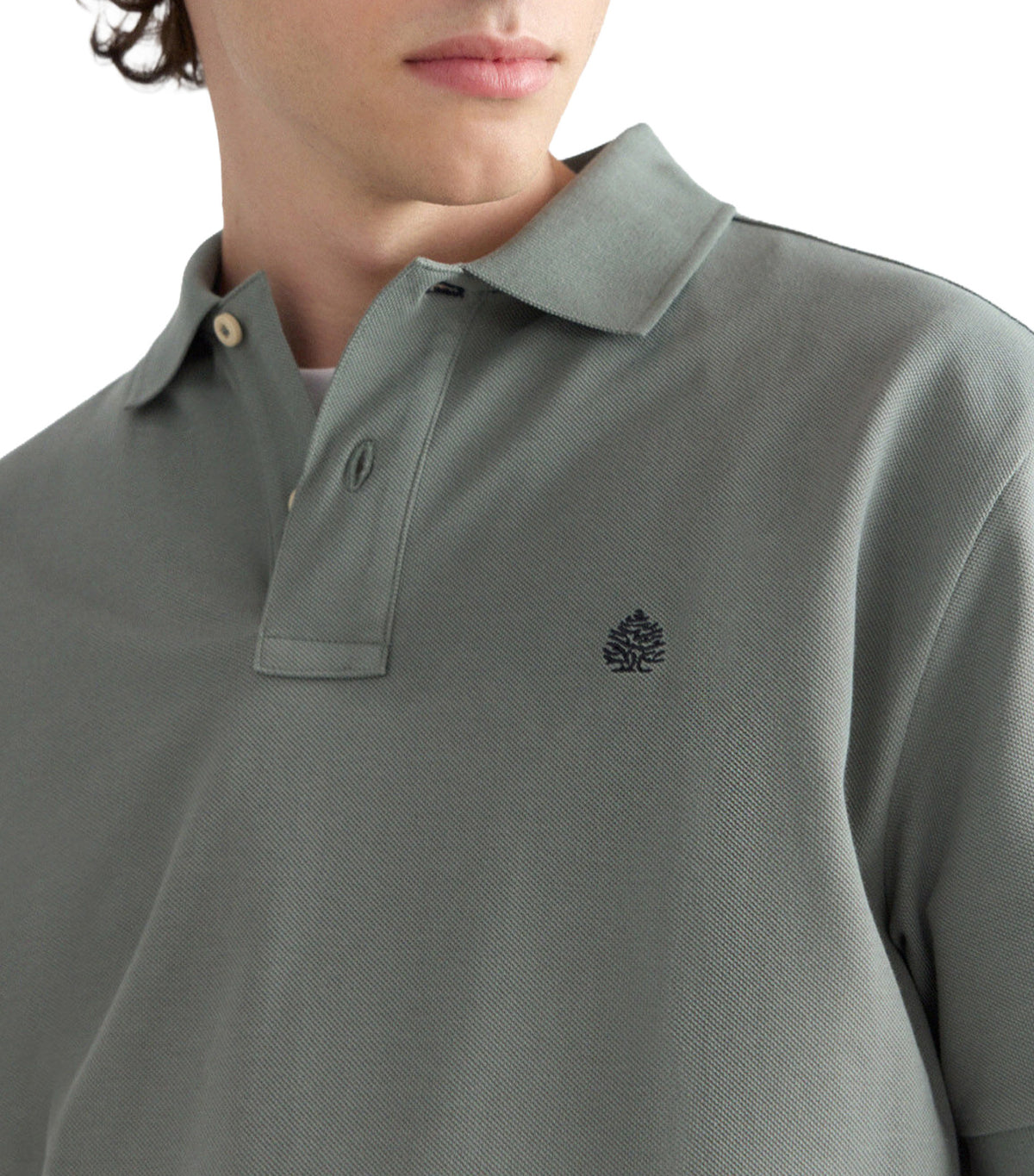 Basic Piqué Polo Shirt Green