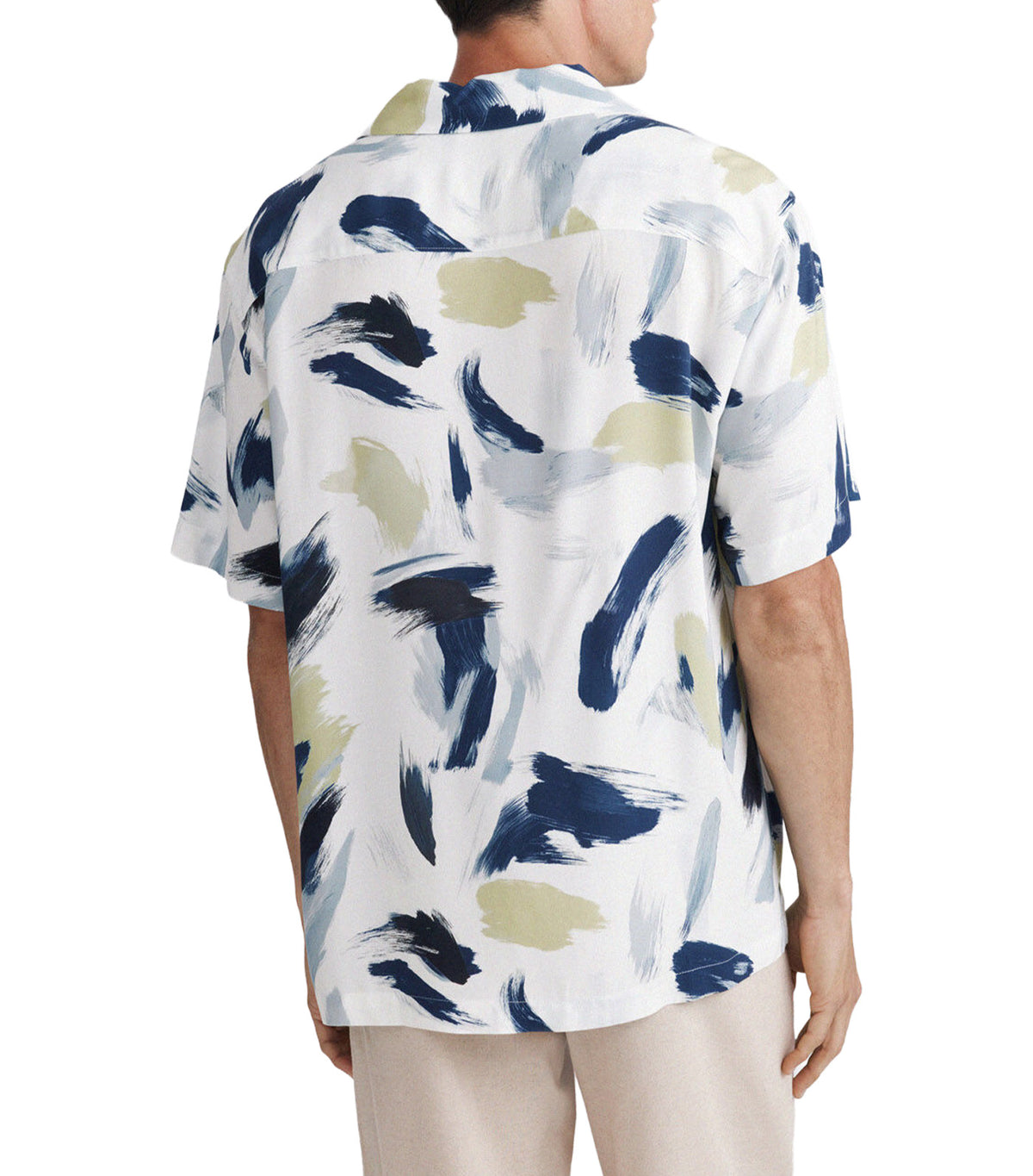 Printed Bowling Shirt Khaki Print