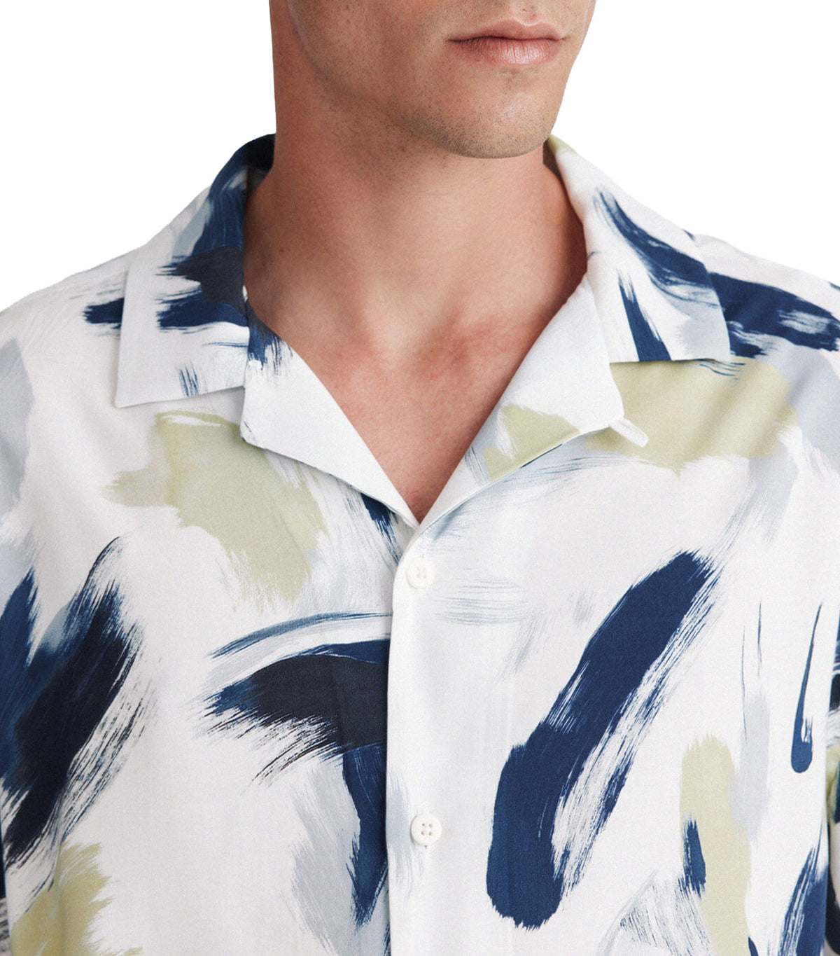 Printed Bowling Shirt Khaki Print