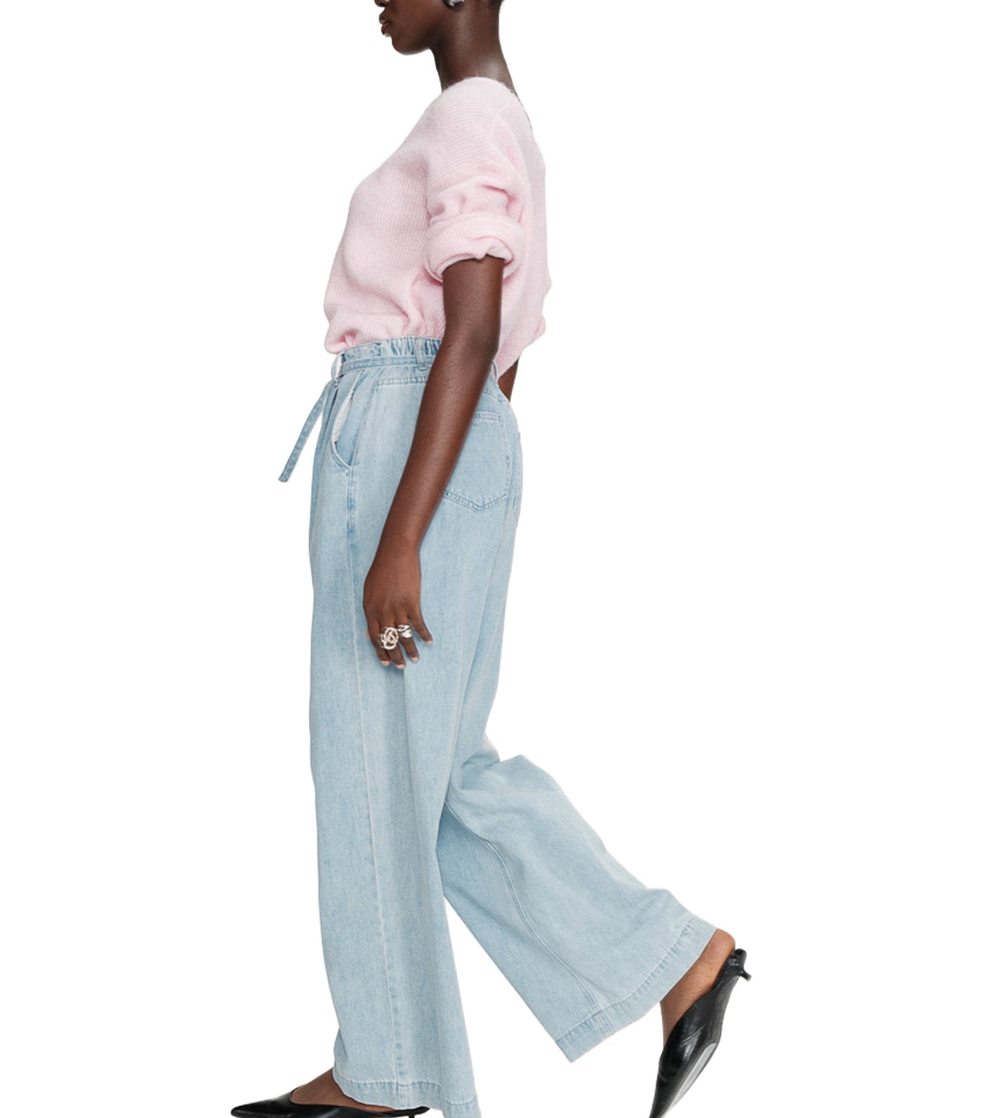 Pompon Jean Baggy Sky Blue