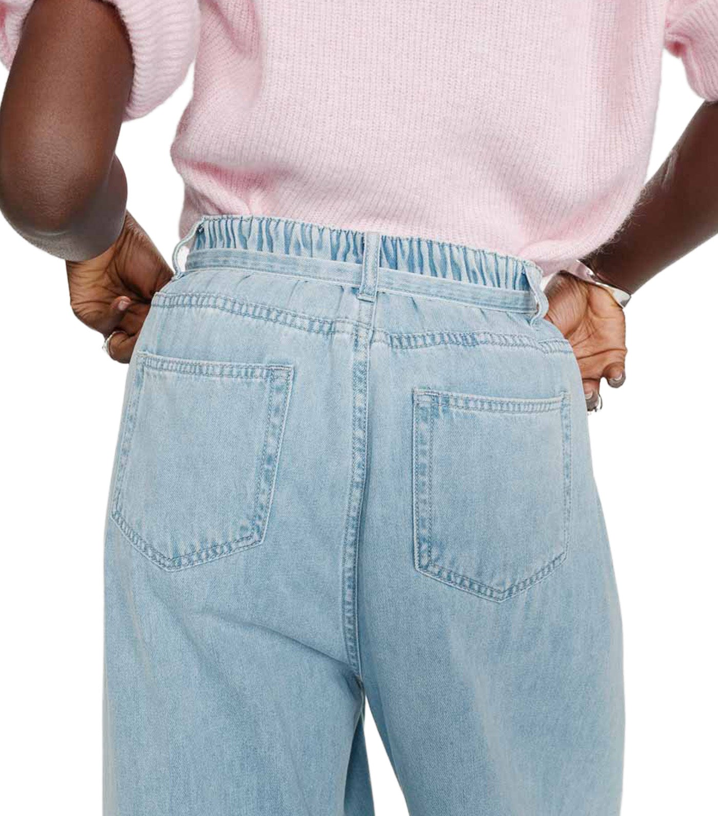 Pompon Jean Baggy Sky Blue