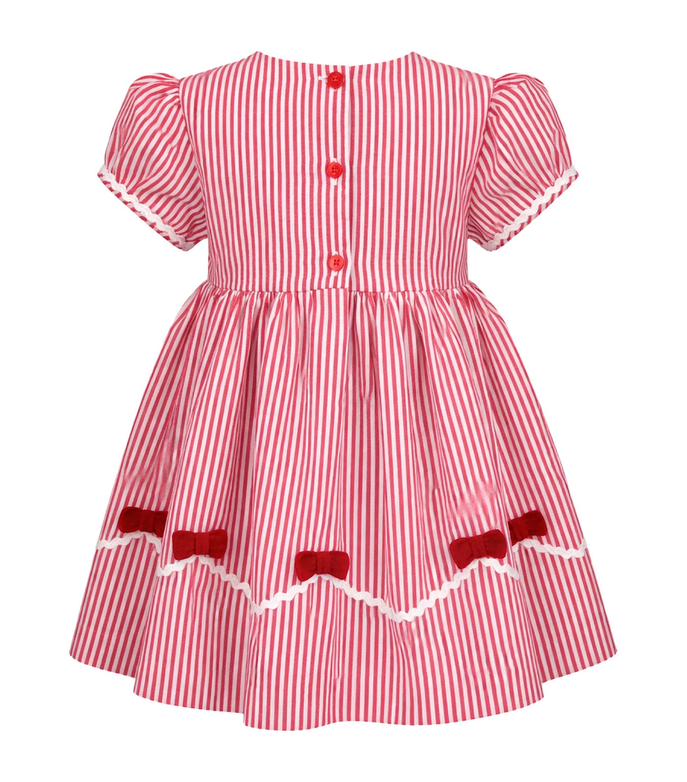 Periwinkle Aria Baby Girls Striped Dress Red