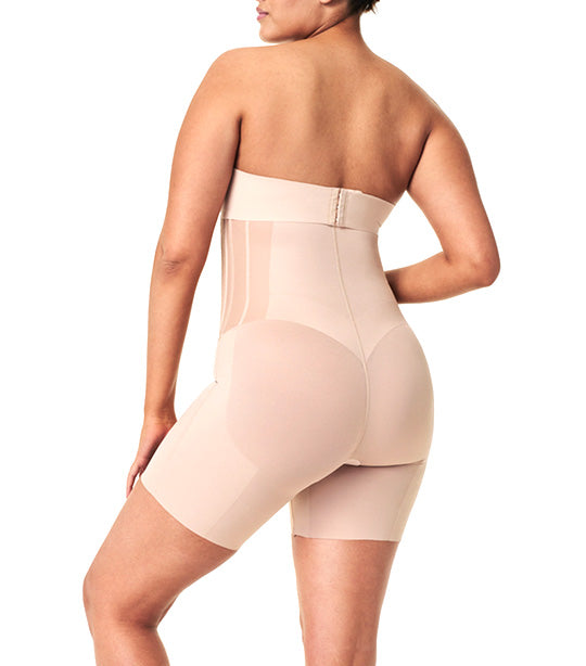 TotalContour High-Waisted Mid-Thigh Shorts Champagne Beige