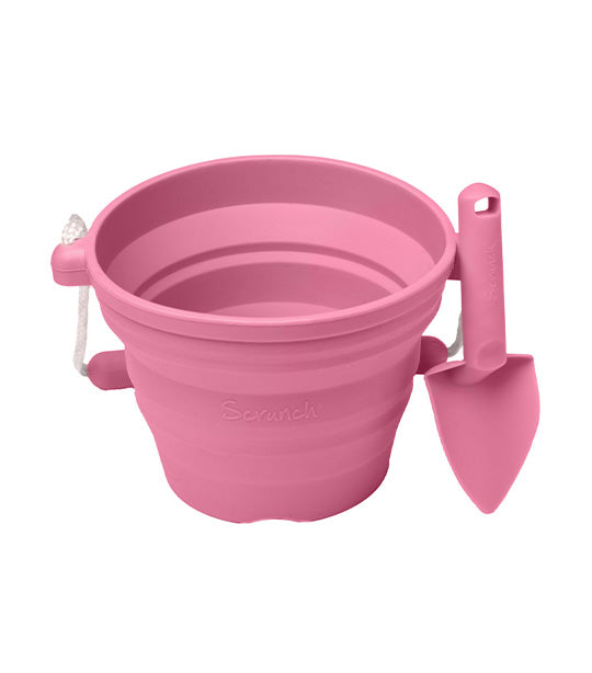 Silicone Foldable and Collapsible Seeding Pot and Trowel