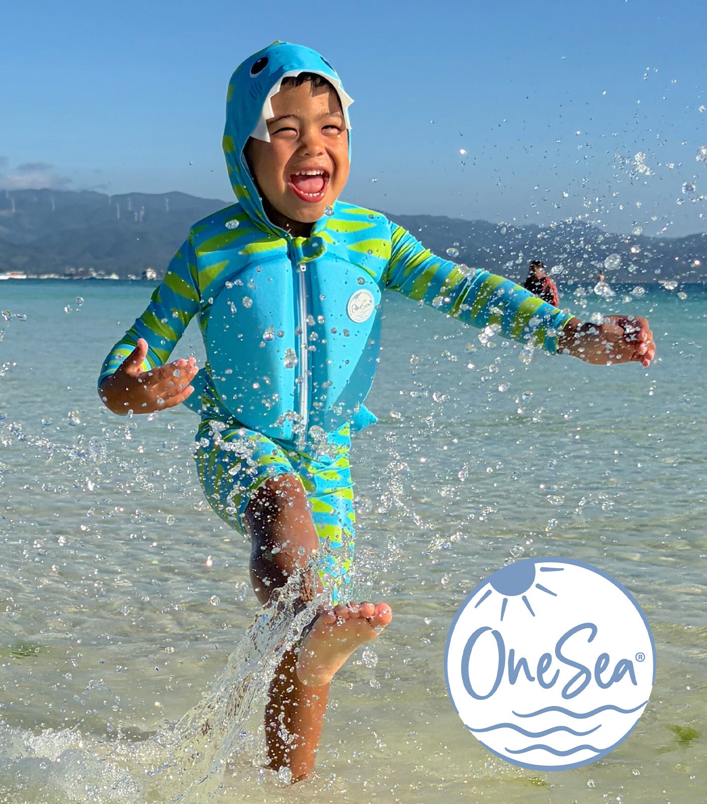 Onesea Shark Suit Set Blue/Green
