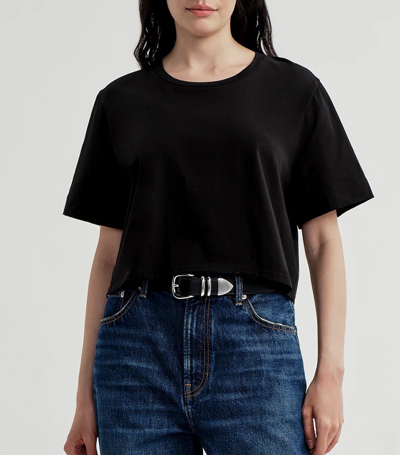 Kali Relaxed Crop Tee White