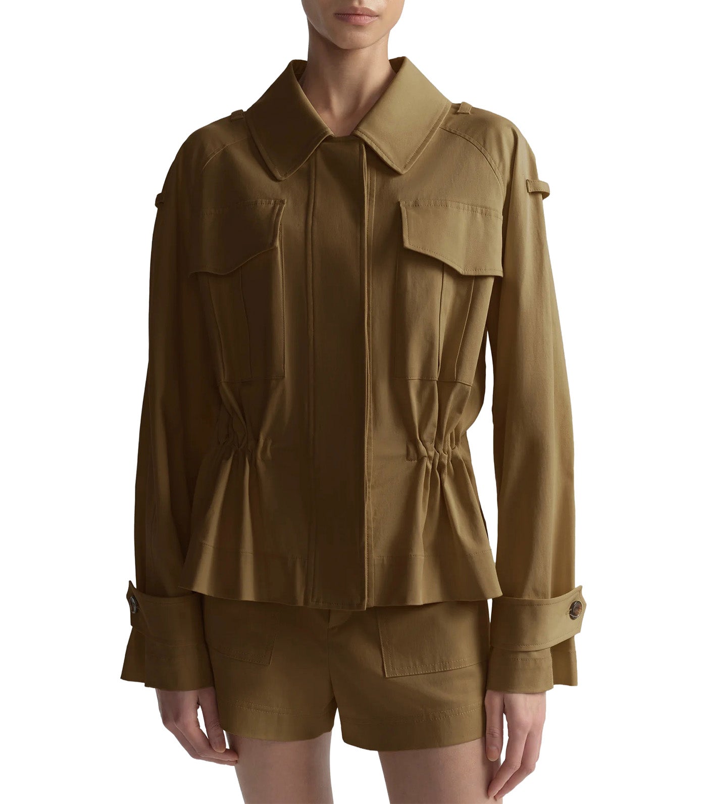 Maeve Cotton Utility Jacket Hazel