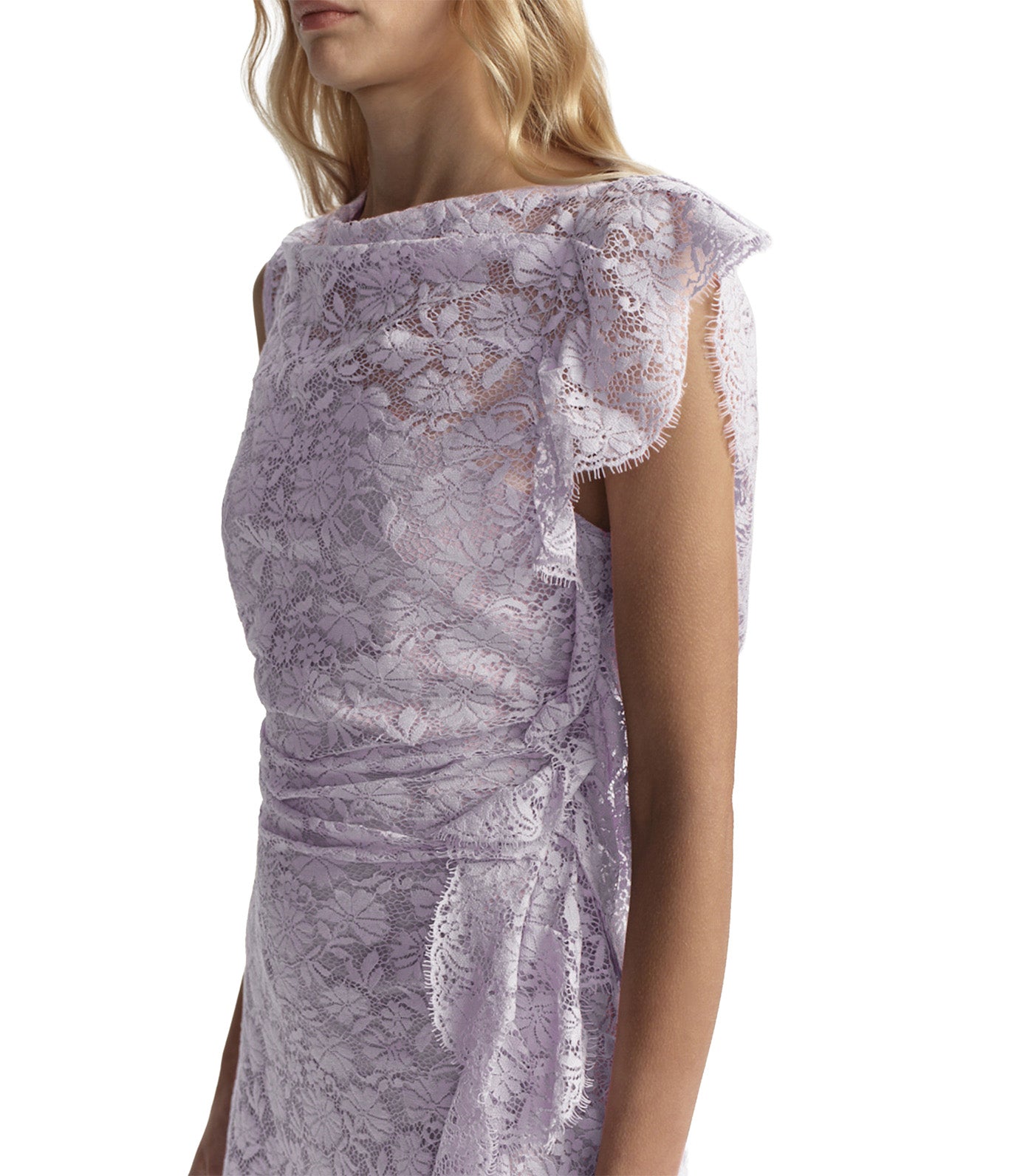 Astra Lace Mini Dress Lilac