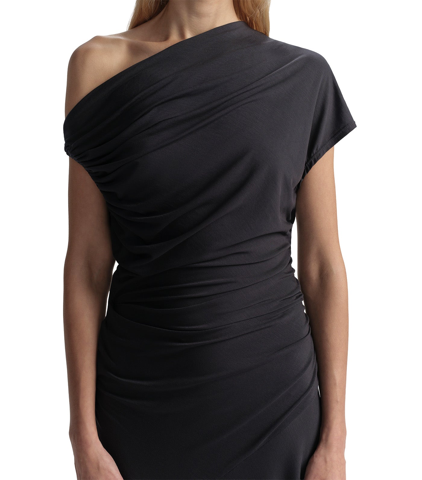 Halle One Shoulder Tee Night Blue