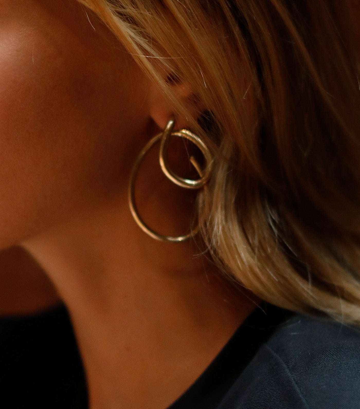 Golden Monstera Soka Earrings Gold 