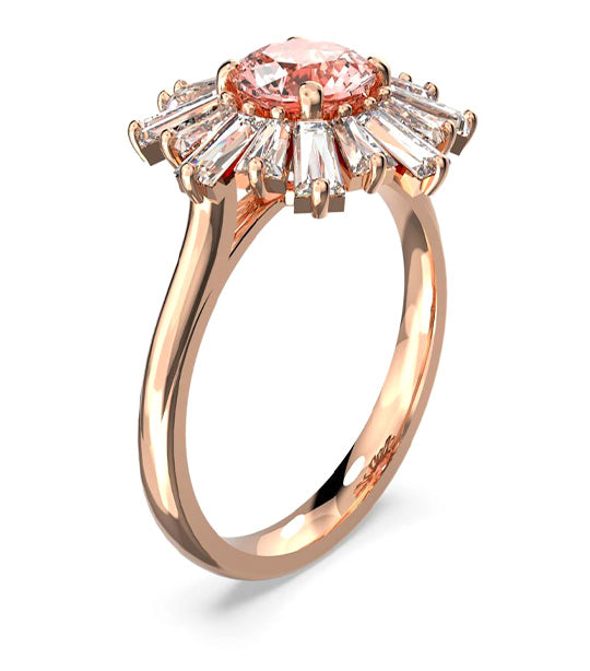 Sunshine Ring Mixed Cuts Pink Rose Gold-Tone Plated