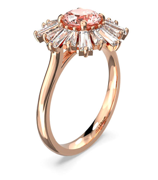 Sunshine Ring Mixed Cuts Pink Rose Gold-Tone Plated