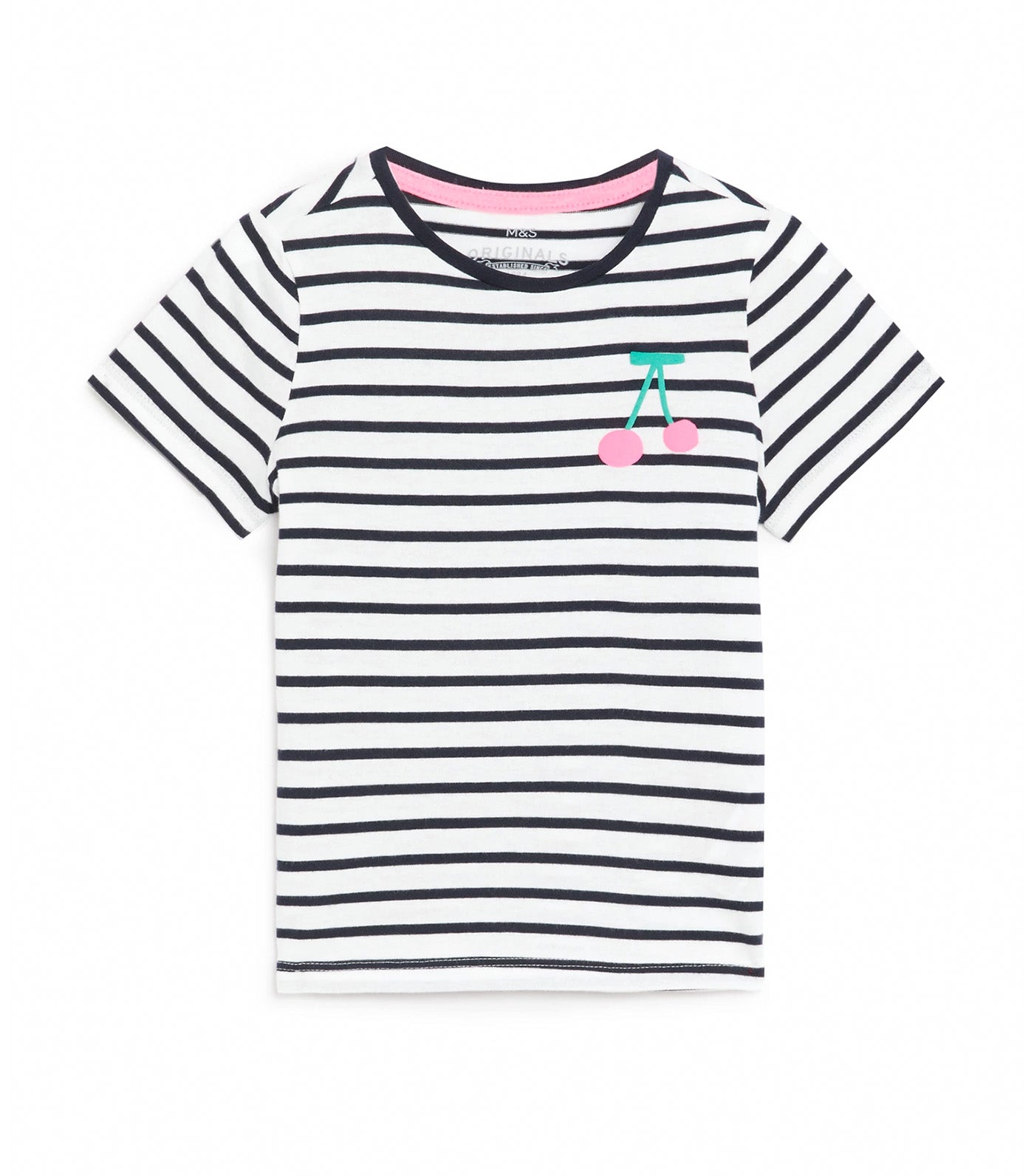 Cotton Rich Stripe T-Shirt Navy