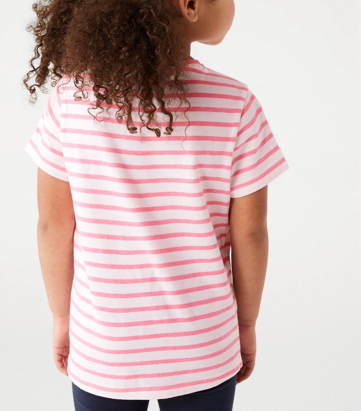 Cotton Rich Stripe T-Shirt Pink