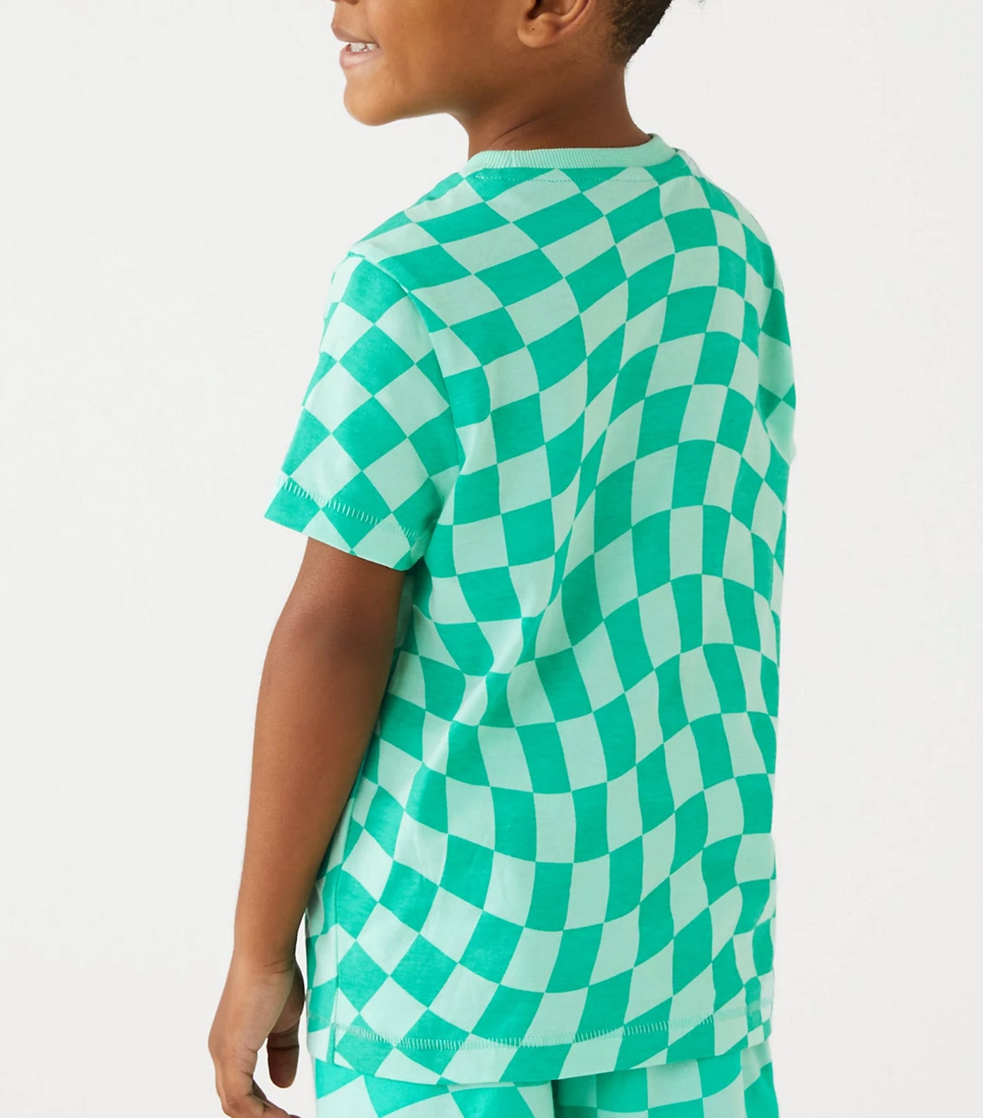 Pure Cotton Checkerboard T-Shirt