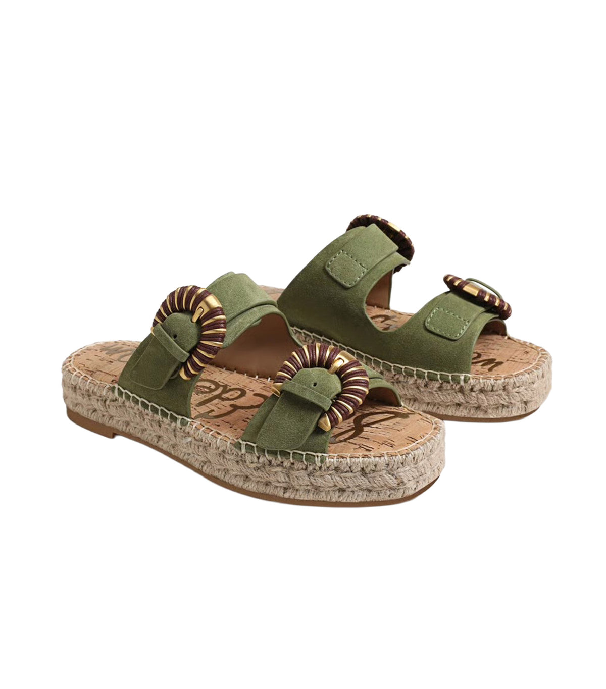 Tabbey Espadrille Platform Sandal Summer Olive Suede