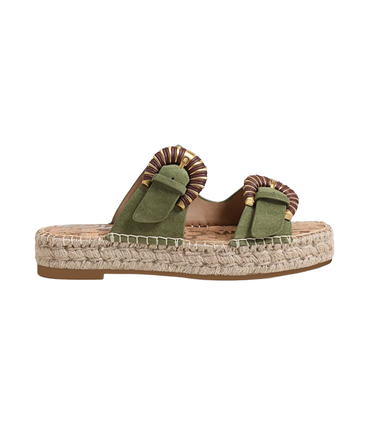 Tabbey Espadrille Platform Sandal Summer Olive Suede