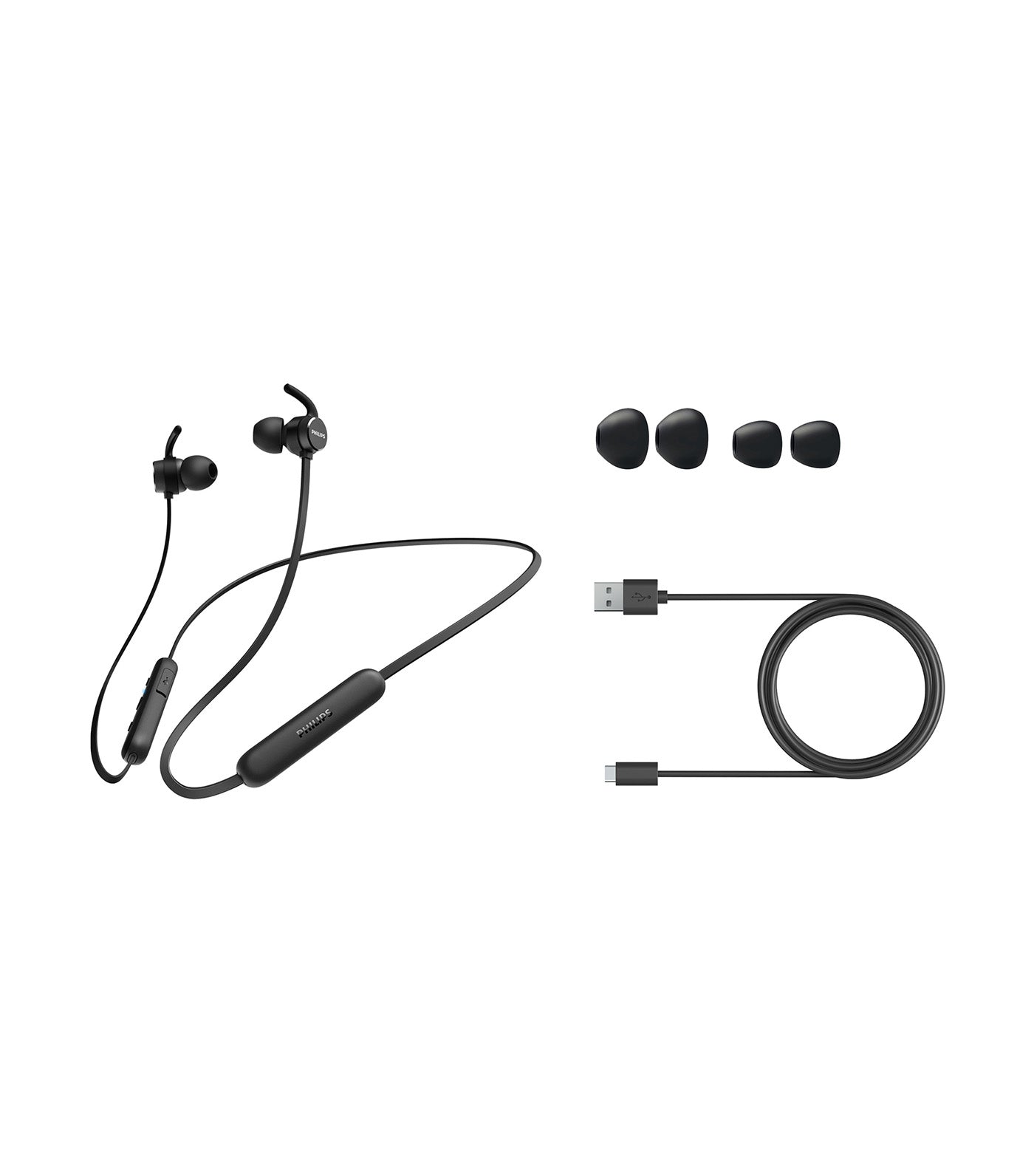 In-Ear Wireless Headphones with Mic Black