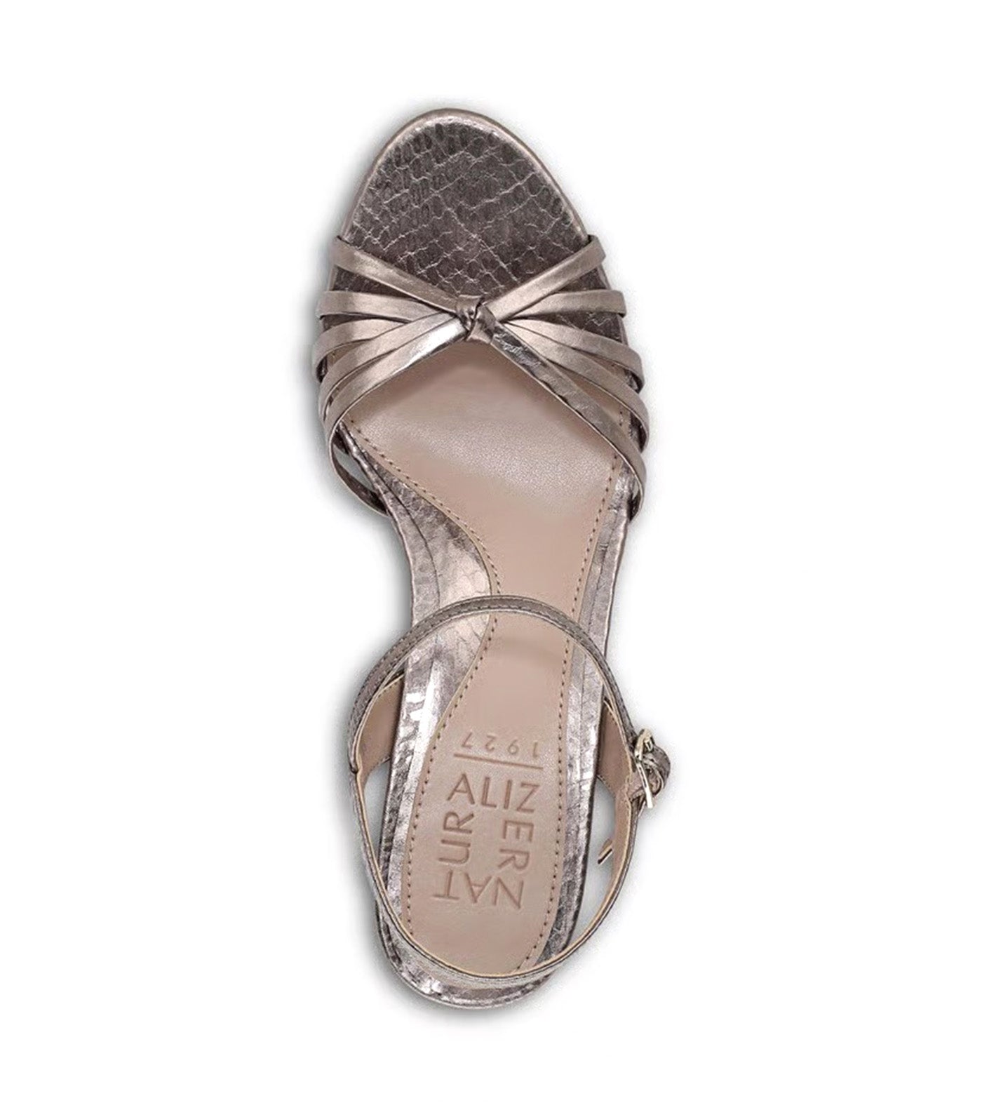 Naturalizer Tawny Dress Sandal Pewter Snake