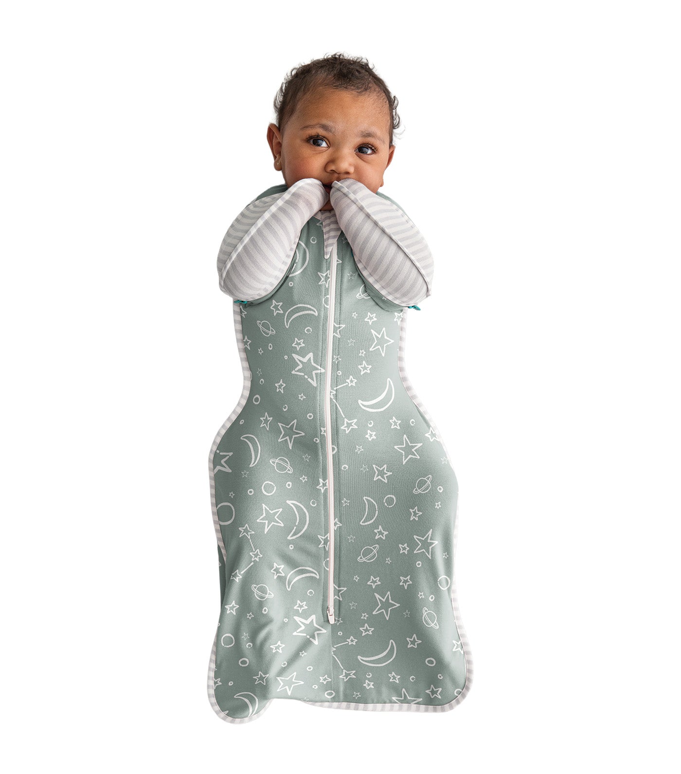 Swaddle Up™ Transition Bag Original Olive Stars and Moon