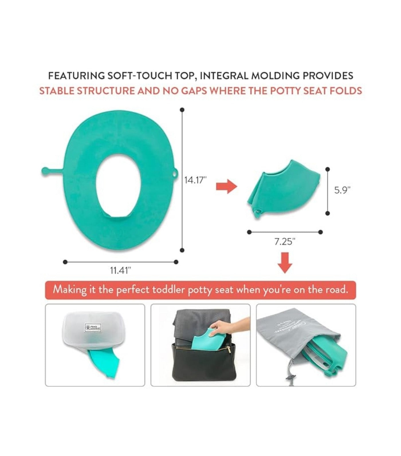 Tinkle to Go Foldable Potty Trainer Mint