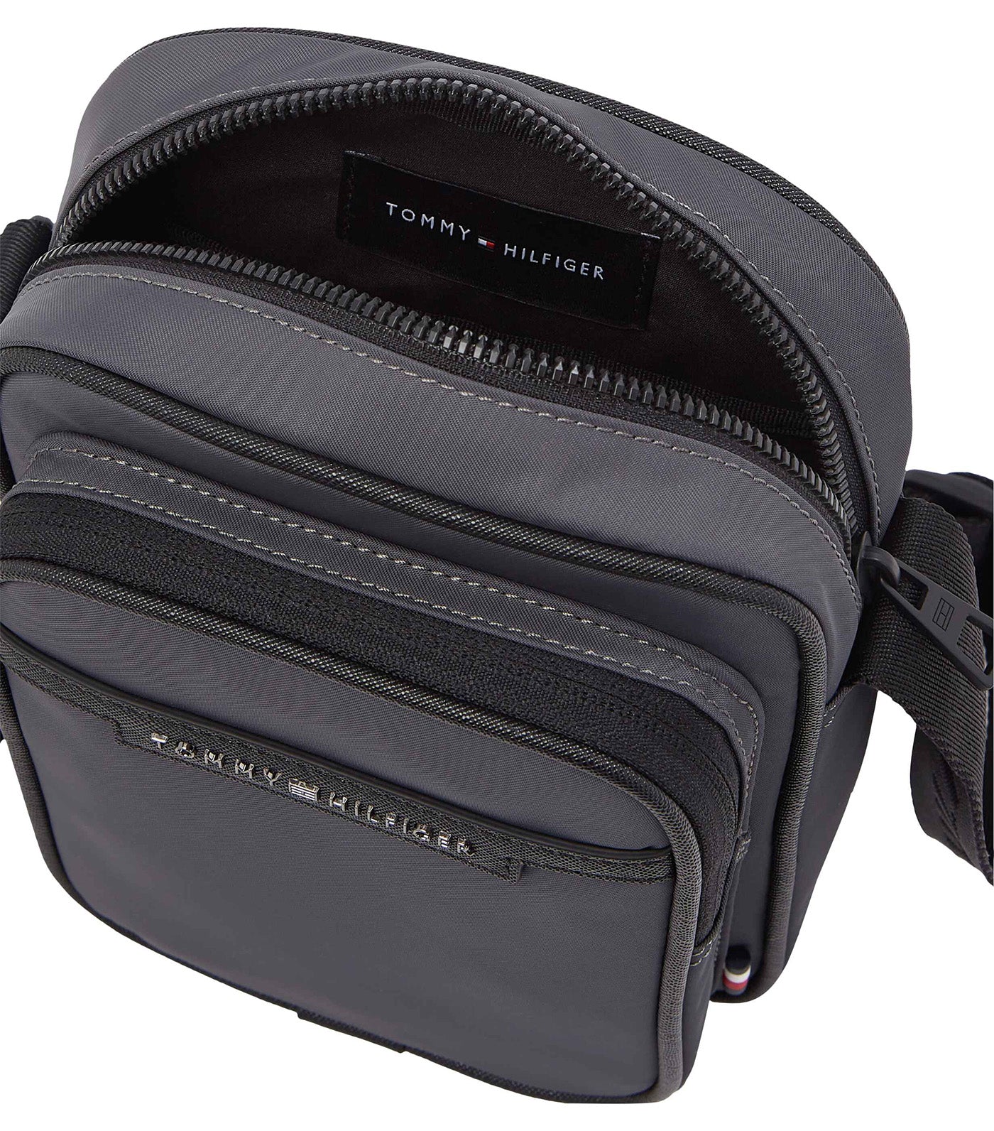 Tommy Hilfiger Men's Repreve Mini Reporter Bag Dark Gray